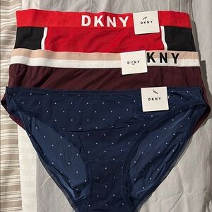 DKNY Women's Underwear Set - Red, Burgundy, and Navy